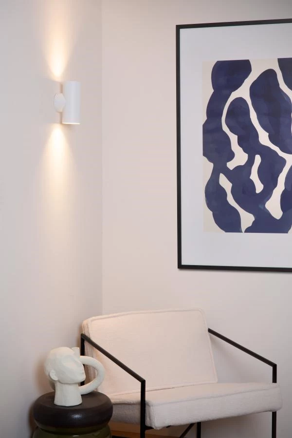 Lucide BONDI - Foco de pared / Lámpara de pared - 2xGU10 - Blanco - ambiente 1